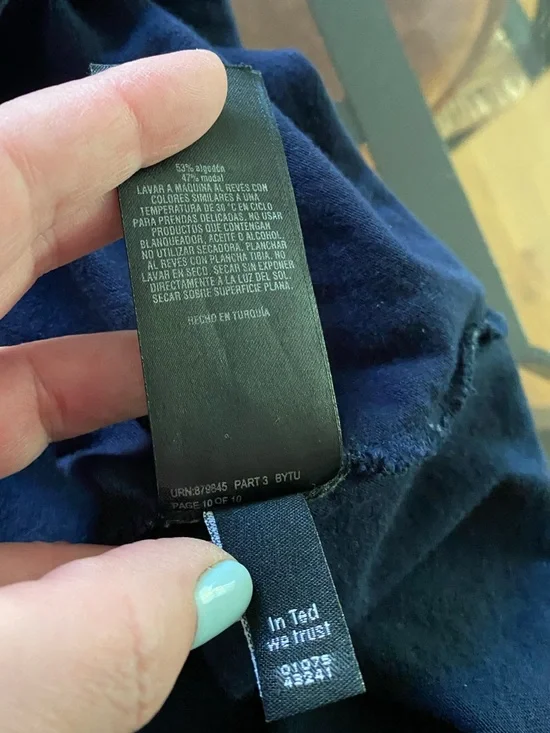 Ted Baker Navy Blue Pink White Stripe Collar Knit Polo Shirt Medium - Picture 15 of 15